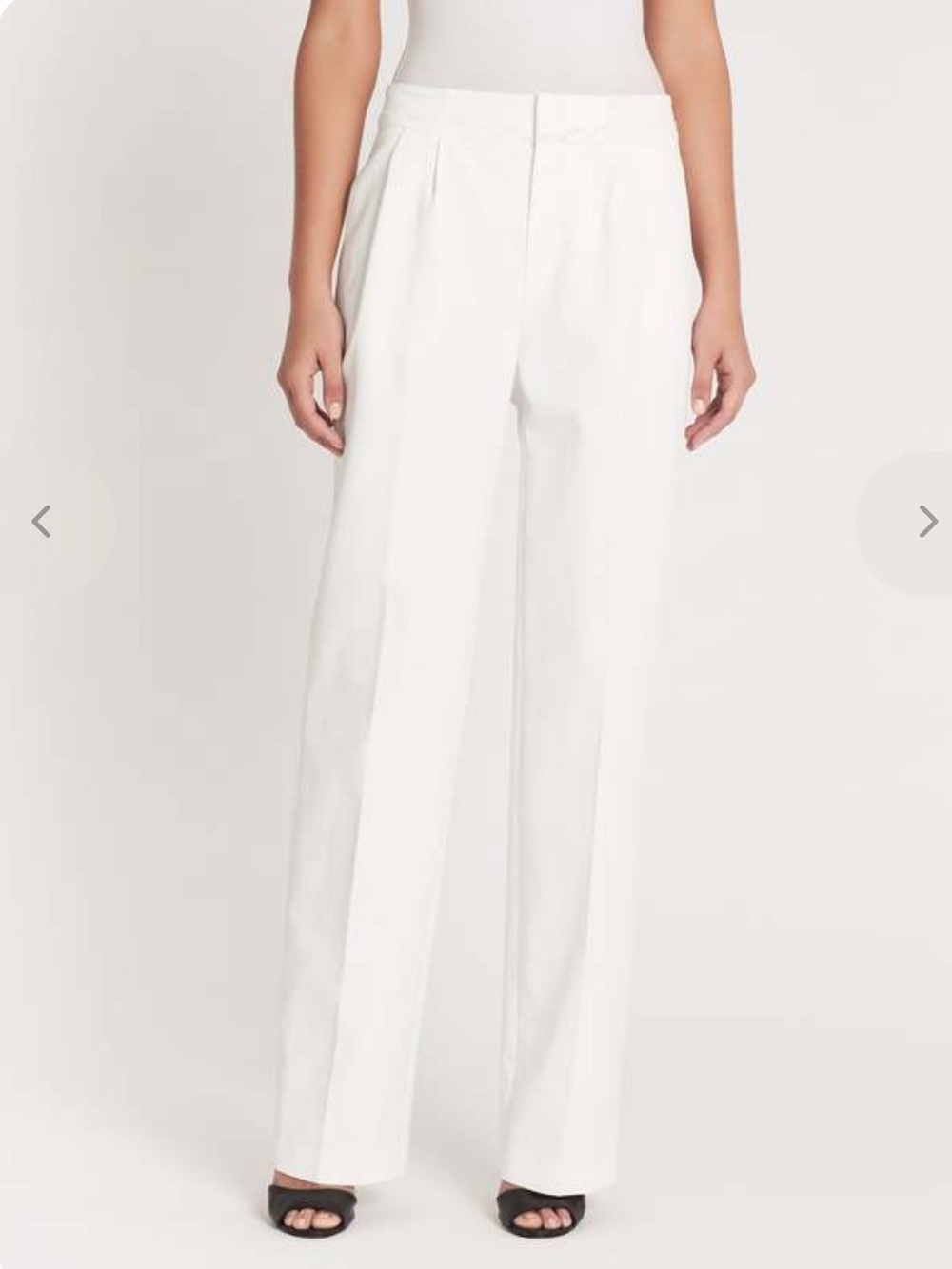 FRAME DENIM
SCALLOP SOFT TROUSER PANT - OFF WHITE NWT 00